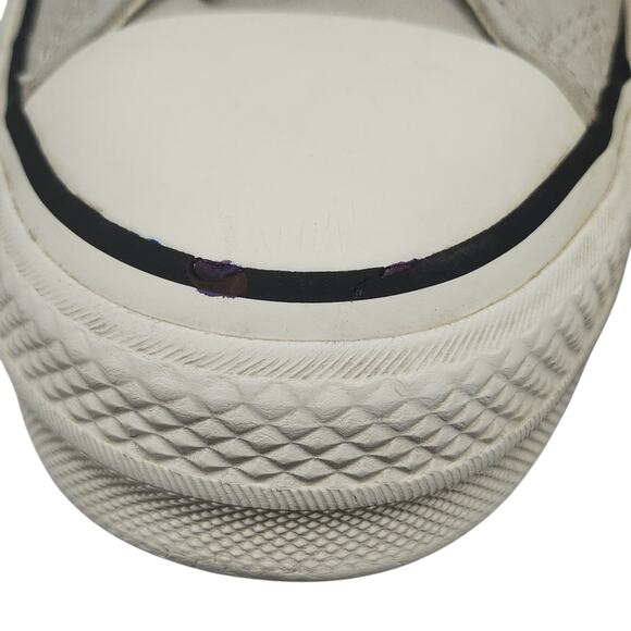 Converse Shoes Womens 8.5 Platform Gray Leather Gold Low Tops Grunge Preppy - Picture 10 of 15